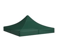 Outsunny Toit de rechange pour tonnelle pliable en tissu Oxford avec toit pointu imperméable et anti-UV Vert foncé 3 x 3 m