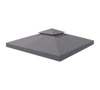 Outsunny Toit de remplacement pour pavillon 3 x 3 m – polyester haute densité 180 g/m² – gris