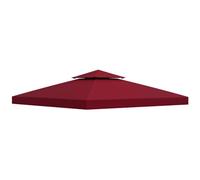Outsunny Toit de Remplacement pour Gazebo de Jardin 3 x 3 m Rouge Vineux | Toile de Rechange pour Pavillon Tonnelle Tente