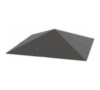 Outsunny Toit de remplacement pour pavillon 3 x 3 m, déperlant, toit UPF30+, housse de remplacement en tissu Oxford, 370 g/m², Gris