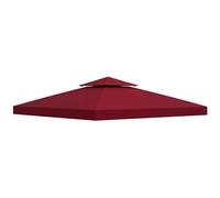 Outsunny Toit de Remplacement pour pavillon de Jardin Toile de Rechange pour pavillon tonnelle Tente 3 x 3 m Rouge Vineux