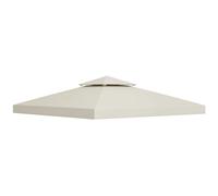 HomCom Toit de remplacement Outsunny pour gazebo 3 x 3 m Crème