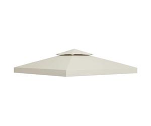 Outsunny Toit de Remplacement pour Tonnelle Toile de Rechange 3x3 m Crème