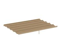 Outsunny Toit pour Gazebo Pergola avec 10 Orifices de Drainage en Polyester, 350x260 cm, pour Pergola 4x3m, Marron Clair