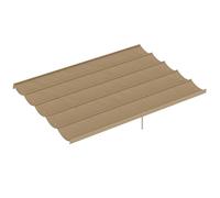 Outsunny Toit pour gazebo pergola avec 10 trous de drainage, toile de rechange pour gazebo en polyester respirant, couverture seule, 350 x 260 cm, pour pergola de jardin 4 x 3 m, marron clair