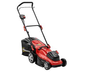 Outsunny Tondeuse électrique 800 W avec largeur de coupe 40 cm, bac 45 L, indicateur de batterie, protection contre les surcharges, 7 hauteurs de coupe