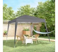Outsunny Tonnelle Barnum de Jardin Pop-up Pliant 297L x 297l x 250H cm Acier Polyester imperméabilisé Anti UV avec Sac de Transport Gris