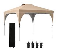 Outsunny Tonnelle Barnum pavillon de Jardin Pop-up Pliant 3 x 3 m avec Sac de Transport à roulettes, hauteurs réglables