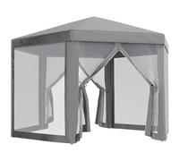 Outsunny Tonnelle Barnum Tente de Réception Hexagonale Style Cosy Gris