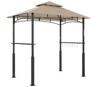 Outsunny Tonnelle de Barbecue à Deux Niveaux 243 x 148 x 248 cm Kaki