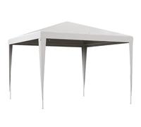 Outsunny Tonnelle de Jardin 3 x 3 m, Barnum Tente de réception Structure en Acier, Tissu PE résistant aux UV, pour fêtes et Mariages, Blanc