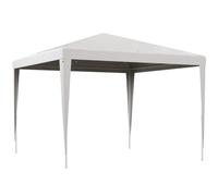 Outsunny Tonnelle de Jardin 3x3m Barnum Cadre Acier RobusteToile PE Blanc | Tente de Réception pour Fêtes et Mariages, Anti-UV