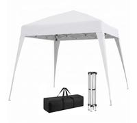 Outsunny Tonnelle de Jardin 3x3m Pop up Tente Pliable Acier Anti UV Blanc | Polyester Imperméabilisé, avec Sac de Transport