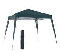 Outsunny Tonnelle de jardin 3x3 m pop-up pliable acier polyester imperméable anti-UV vert foncé