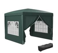 Outsunny Tonnelle de Jardin Extérieure Tente de Réception 3 x 3 m Vert