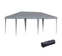 Outsunny Tonnelle Pop-up 3 x 6 m, Tente Pliable et réglable en Hauteur avec Sac de Transport, Gris