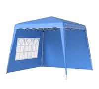 Outsunny Tonnelle pop-up avec 2 parois latérales et sac de transport, hauteur réglable, protection UV50+, abri d'événement pour jardin, terrasse, bleu