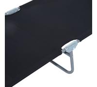 Outsunny Transat Bain De Soleil Pliable Grand Confort Dossier Et Pare-Soleil Réglable Multi-Positions