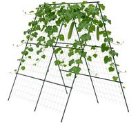Outsunny Treillis de Jardin Support pour Plantes Grimpantes Forme A Vert