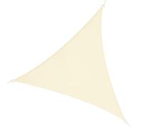 Outsunny Voile d'Ombrage Triangulaire Grande Taille 4 x 4 x 4 m Polyéthylène Haute Densité Résistant aux UV Coloris Crème|Aosom France