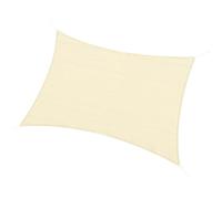 Outsunny Voile d'ombrage rectangulaire 3 x 4 m polyéthylène Haute densité Protection UV avec Sac de Rangement - Coloris crème