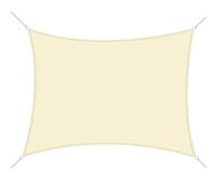 Outsunny Voile d'ombrage rectangulaire 4x6m Toile ombrage extérieur Protection Anti-UV, pour Jardin terrasse extérieur Patio Piscine Balcon, crème