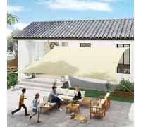 Outsunny Voile d'ombrage rectangulaire 4x6m Toile ombrage extérieur Protection Anti-UV, pour Jardin terrasse extérieur Patio Piscine Balcon, Sable