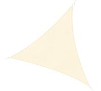 Voile d'ombrage triangulaire grande taille 3 x 3 x 3 m polyéthylène haute densité résistant aux UV coloris crème