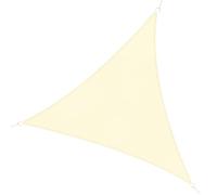 Outsunny Voile d'ombrage triangulaire Grande taille 4 x 4 x 4 m polyéthylène résistant aux UV crème