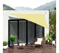 Outsunny Voile d'ombrage Triangulaire Grande Taille 6 x 6 x 6 m Polyester imperméabilisé Haute densité 160 g/m² Sable