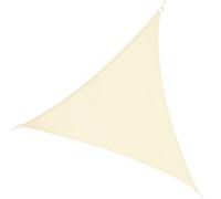 Outsunny Voile d'Ombrage Triangulaire Grande Taille 6 x 6 x 6 m Polyéthylène Haute Densité Résistant aux UV Coloris Crème