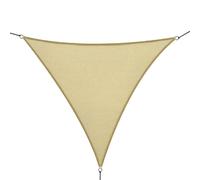 Outsunny Voile d'ombrage Triangulaire Grande Taille 4 x 4 x 4 m polyéthylène Haute densité résistant aux UV Coloris Sable