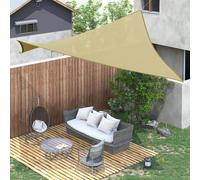 Outsunny Voile Parasol Carrée pour Extérieur en HDPE Respirant, Protection UV 95%, 360x360 cm