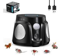 outsweat Ultrasons Souris et Rats, 3 Modes Ultrason Chauve Souris Plug in avec 9 Lumières Stroboscopiques, 360° & 200 M² Anti Souris Ultrason Anti Rongeurs pour Rongeurs Araignée Cafard