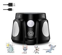 outsweat Ultrasons Souris et Rats avec 3 Emetteurs à Ultrasons, 3 Modes Anti Souris Répulsif Souris Brancher avec 9 Lumières Stroboscopiques, 360° Anti Rongeurs pour Rat Araignée Moth