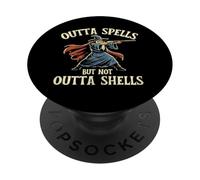 Outta Spells But Not Outta Shells - Humour Wizard Gun PopSockets PopGrip Adhésif