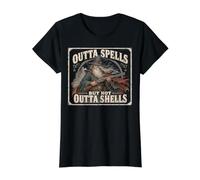 Outta Spells But Not Outta Shells Vintage Wizard Graphic T-Shirt Graphique avec Valeur