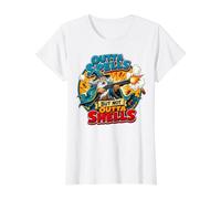 Outta Spells But Not Outta Shells Wizard Meme Citation T-Shirt Graphique avec Valeur, Femme, Blanc, L