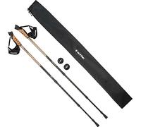 Outtec Bâtons de randonnée pliables en carbone ultra légers pour homme et femme - Tampon en caoutchouc - 110-115 cm - Bâtons de trekking pliables - Bâtons de randonnée télescopiques pour trekking