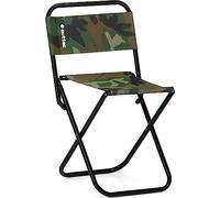 Outtec Chaise de pêche - jusqu'à 100 kg - Chaise de camping pliable, chaise de plage, chaise de jardin, chaise de relaxation avec dossier, pratique, robuste, légère (vert camouflage)