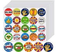 Outus 1000 Pièces Autocollants de Récompense de Professeur: Motivation Positifs, Éducatif, Colorés, Papier, Rond, Multicolore, Usage Unique, Intérieur, Livre, Légère