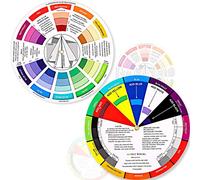 Outus 2 Pièces Roues de Couleur pour Artistes Mélange de Couleurs Color Wheel Cercle Chromatique Manuel d'Apprentissage (Français Non Garanti), Outil d'Enseignement de l'Art