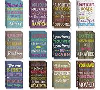 Outus 24 Pièces Bloc-Notes Inspirants Mini Cahier de Motivation Petits Blocs-Notes de Poche Cahier Inspirant pour Fournitures de Cadeau de Voyage à la Maison de Bureau d'École, 12 Modèles