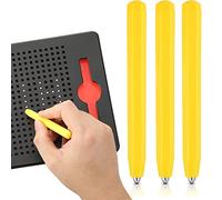 Outus 3 Pièces Stylet de Remplacement Stylo à Dessin Magnétique Stylos de Remplacement Magnétiques pour Planche à Dessin Magnétique Magnapad A à Z et Chiffres 0 à 9, Jaune