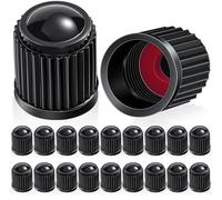 Outus - Bouchons de valve de pneu plastique pour voiture, moto, camion, vélo et de vélo, Lot de 20 (Noir)