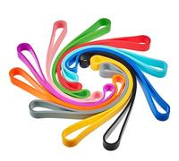 Outus Lot de 10 bandes élastiques en caoutchouc de silicone de 17,8 cm pour ordinateur portable, bureau, équipement d'extérieur, emballage de cadeaux de Noël (haute résistance)