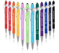 Outus Lot de 12 stylos à bille drôles pour infirmière praticienne - Encre noire - Cadeaux pour infirmière, praticienne, médecin, enseignant, fournitures de bureau, assistant médical