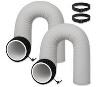 Outus Lot de 2 cache-tuyaux portables pour climatiseur - Isolation universelle - 15,2 cm de diamètre - Gris