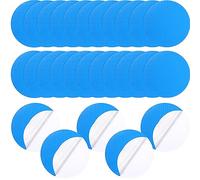 Outus Lot de 24 patchs de réparation autocollants en vinyle pour piscine hors sol, bateaux gonflables, matelas pneumatiques, 10,2 cm (bleu uni)