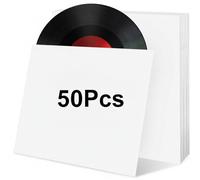 Outus Lot de 50 pochettes extérieures pour disques vinyle LP de 30,5 cm, sans trou central, vierges, pochettes intérieures carrées pour disques vinyles LP et CD